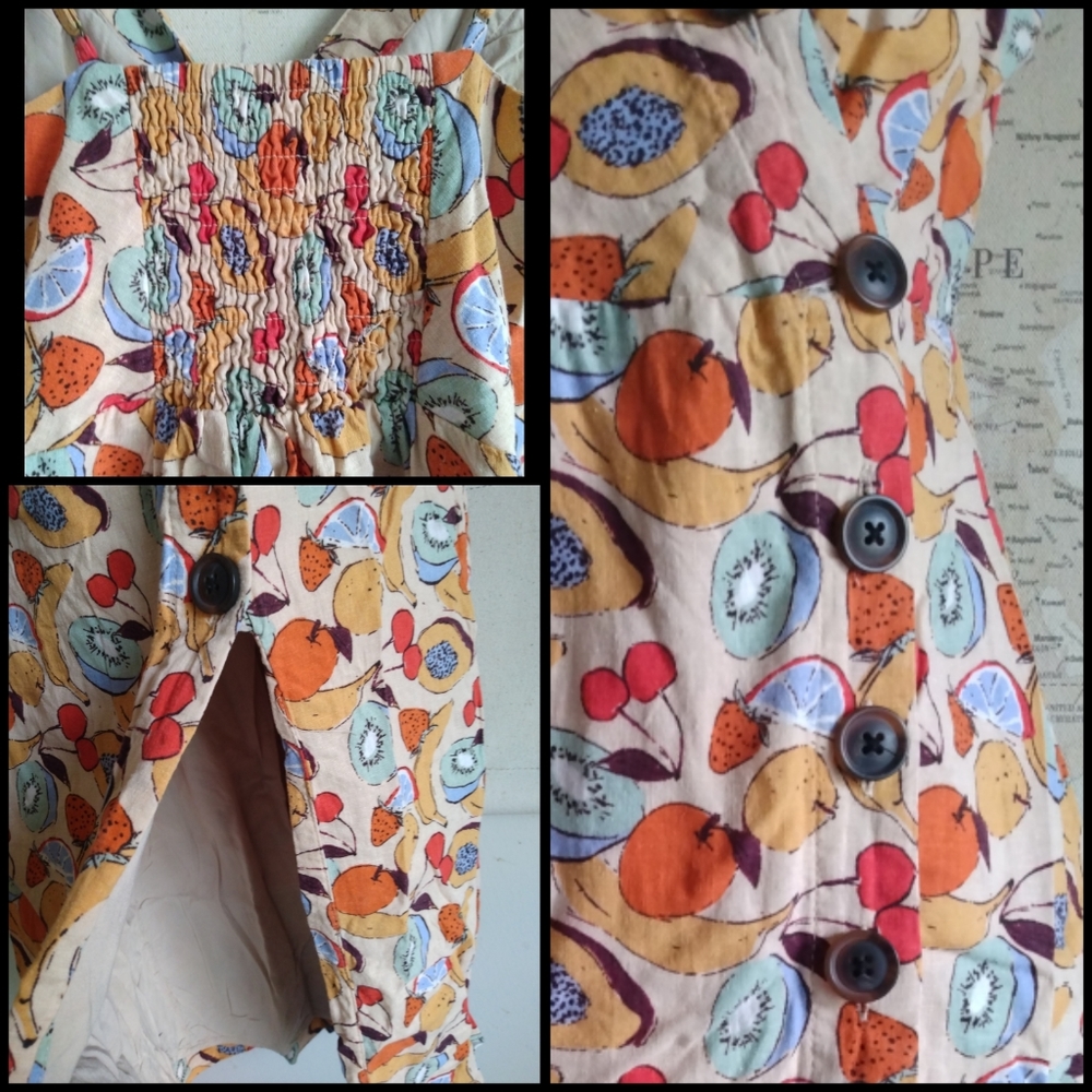 UO Amber Button-Down Linen Midi Dress-Size S - Picture 4 of 5